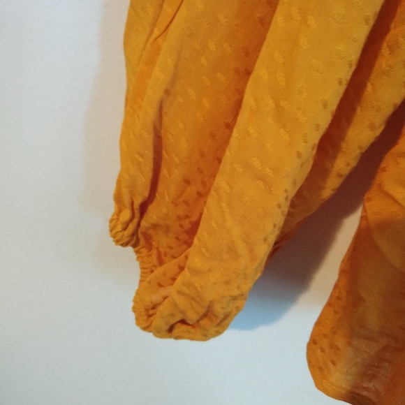 Ava & viv- ruffle long sleeve blouse-orange - Picture 6 of 7